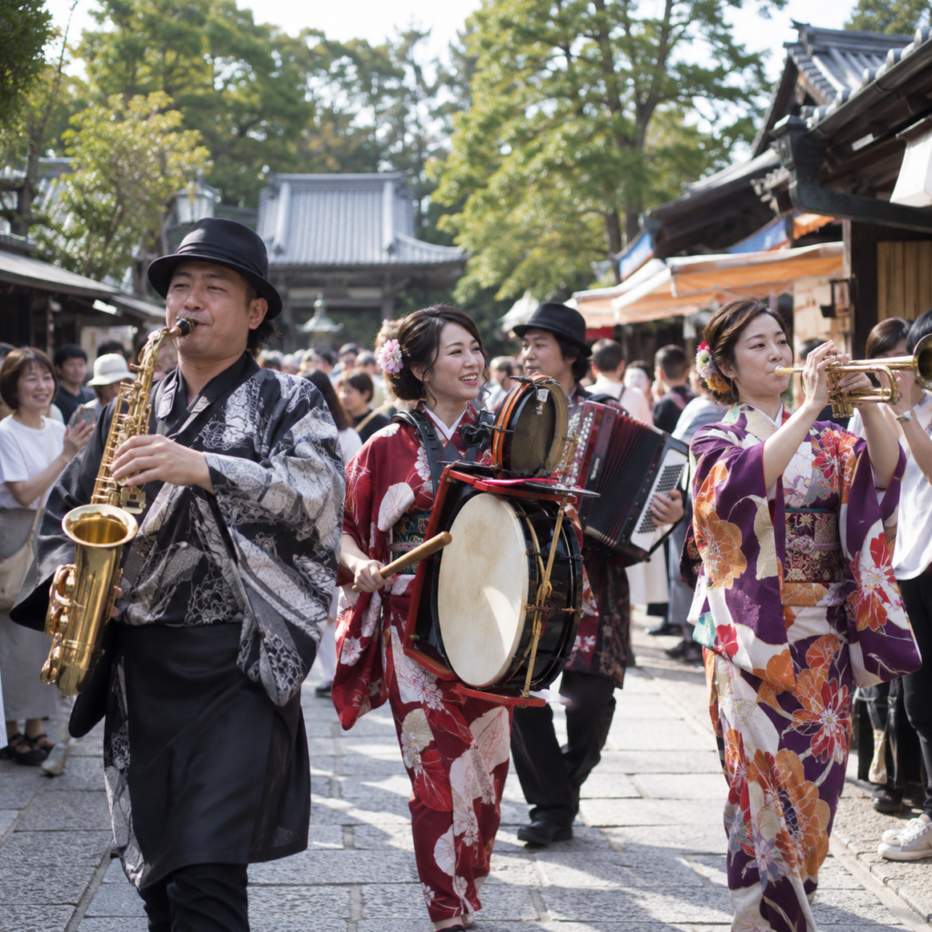 生演奏での練り歩きのご相談