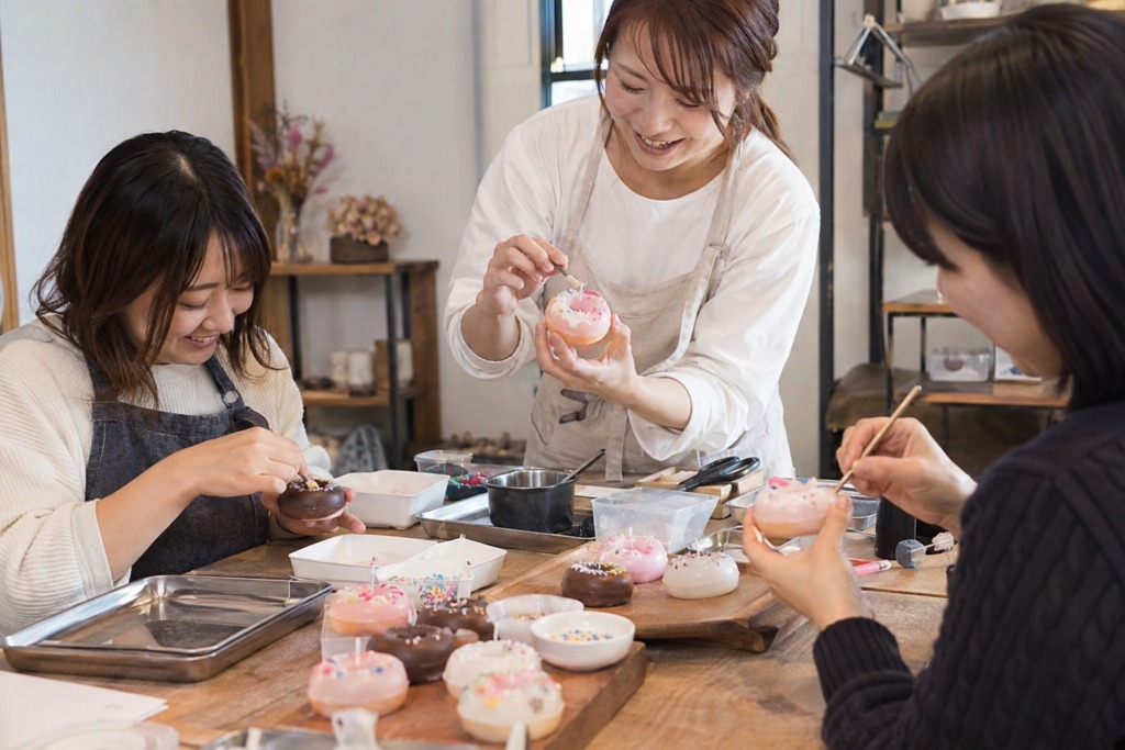 本物そっくり♪ドーナツキャンドル作り