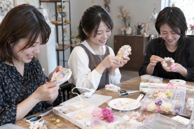 フラワーデコミラーを作ろう♪