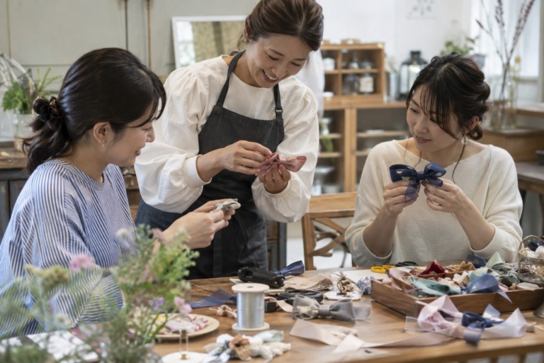 ヘアアクセサリー作り