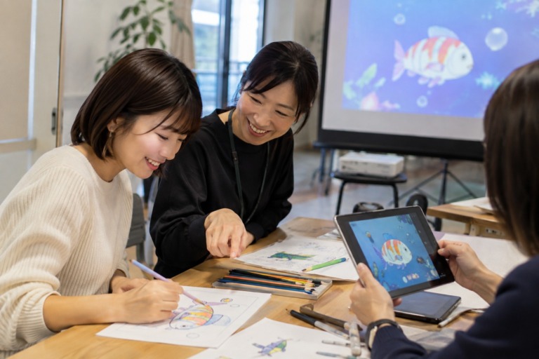 描いた絵が動く!?デジタルぬりえ