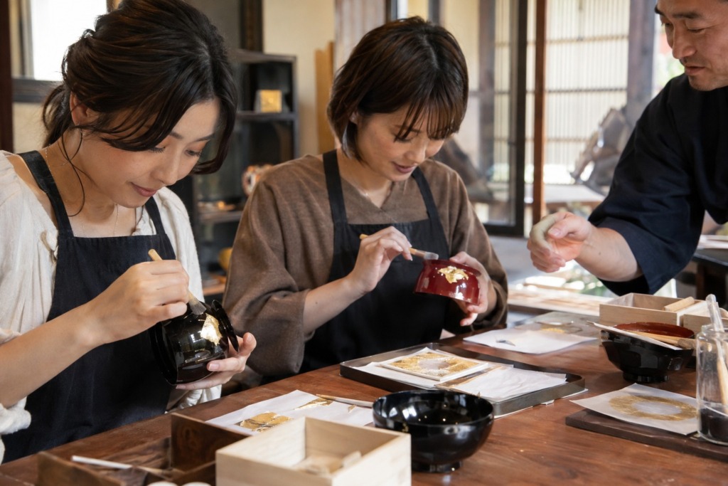 金箔貼り体験